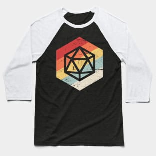 Retro 70s D20 Icon | Roleplaying Game Baseball T-Shirt